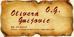 Olivera Gmijović vizit kartica